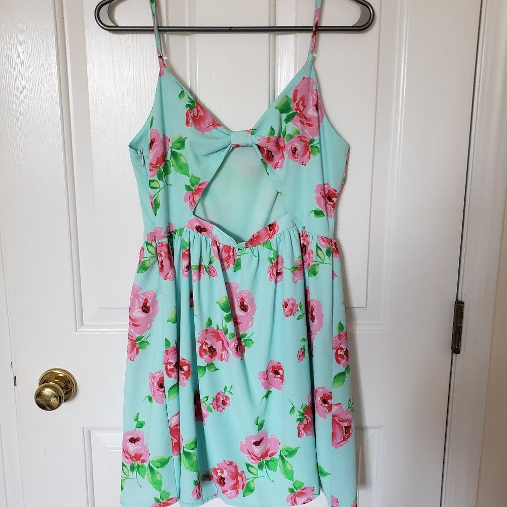 Bo Bel Aqua Dress Size Medium - Picture 5 of 9
